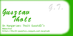 gusztav tholt business card